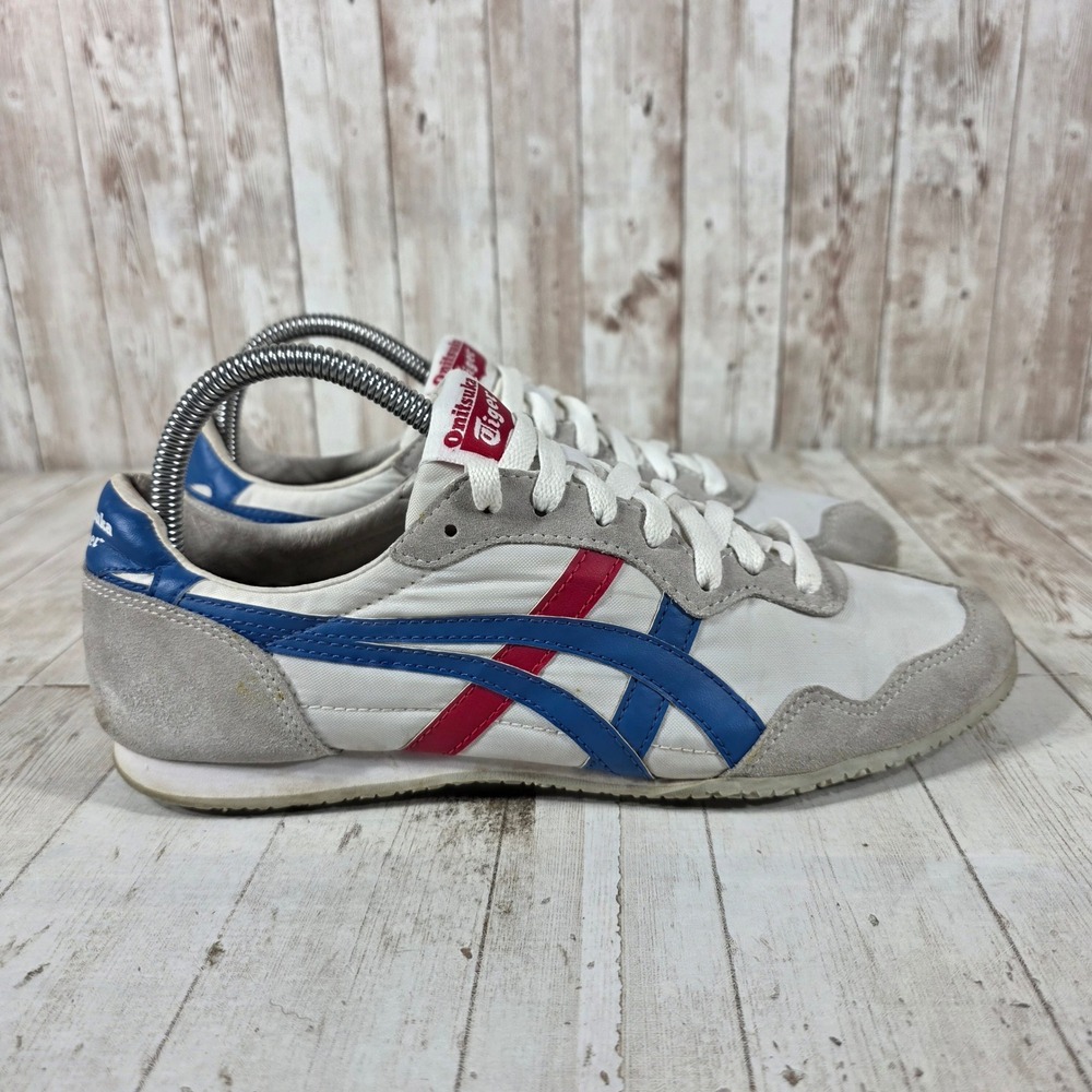 Onitsuka Tiger Ultimate 81 White Blue Red Retro Sneakers D109L Womens 7.5